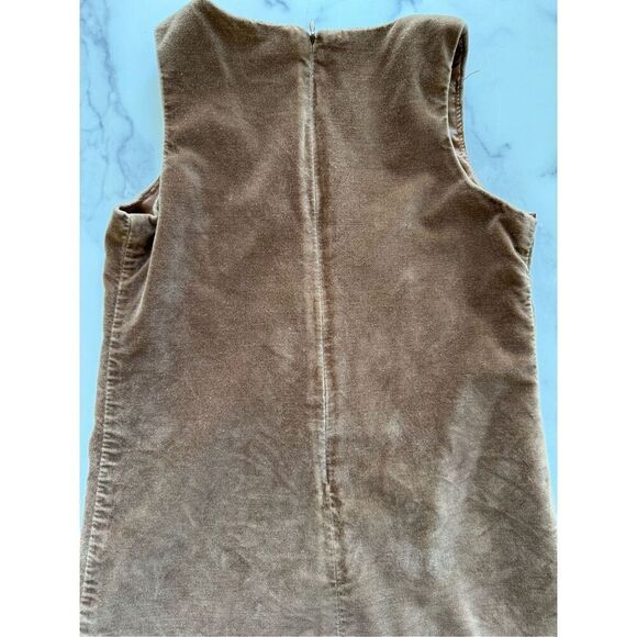 Childrens place girls size 6 wet sand brown velvet rhinestone dress sleeveless c - Picture 5 of 7